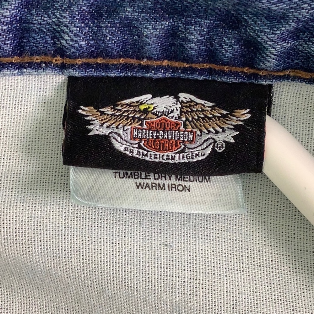 Harley Davidson Relaxed fit bikers blue jeans men size 38 X 32 EUC - Picture 7 of 14